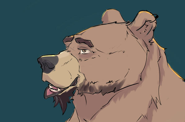 Rynharok Ursa - Fursona Rynharok Ursa - Fursona, Without head full of hair.